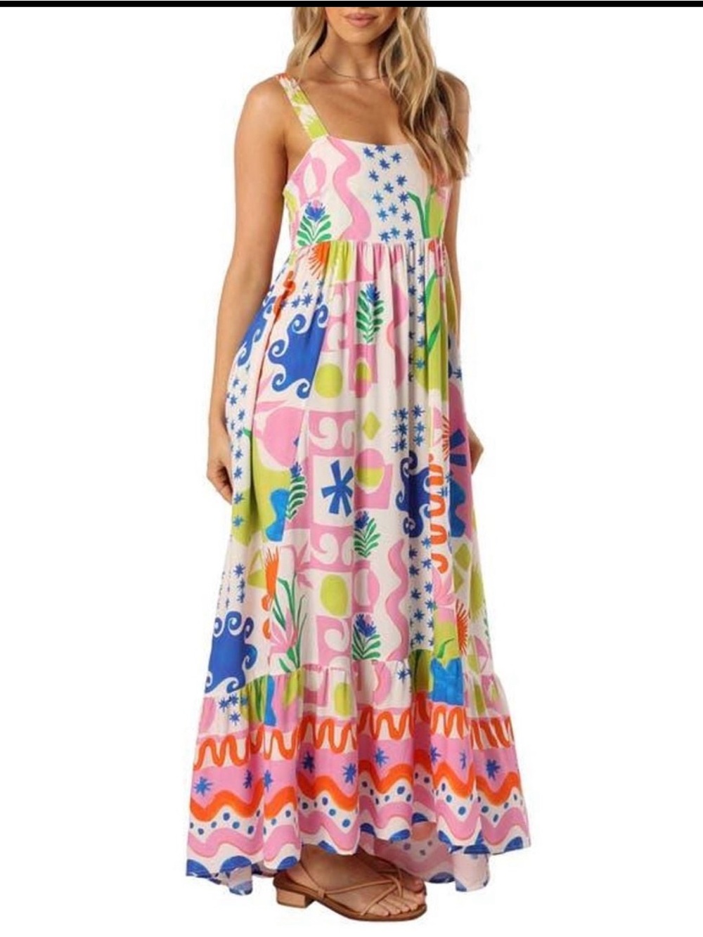 Petal & Pup Greer Print Maxi Dress Mercedes Print Multicolor Size L